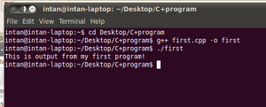compile first.cpp